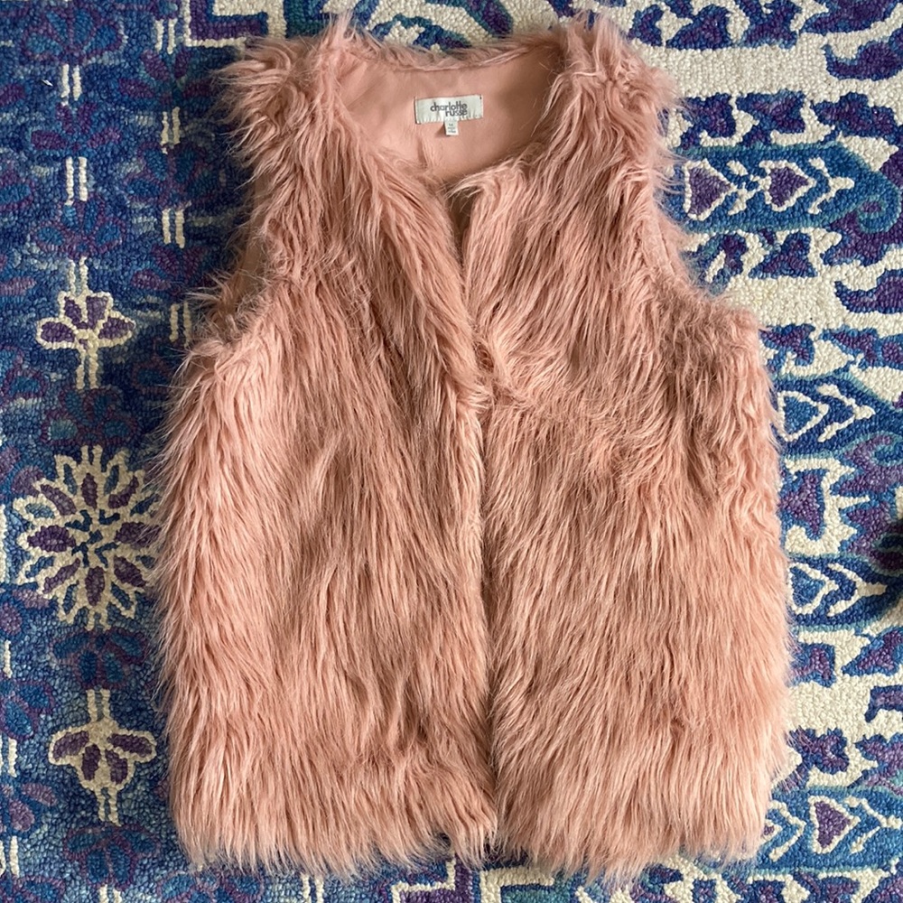 Pink Faux Fur Vest